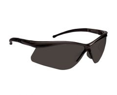 DSI Warrior Safety Glasses, Black Frame, Smoke Lens