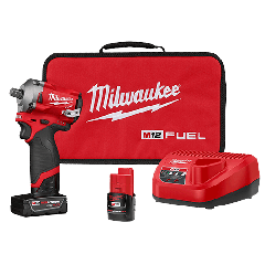 M12 FUEL 12 Volt Lithium-Ion Brushless Cordless Stubby 1/2 in. Pin Impact Wrench Kit