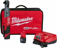 M12 FUEL 12 Volt Lithium-Ion Brushless Cordless 1/2 in. Ratchet Two Battery Kit