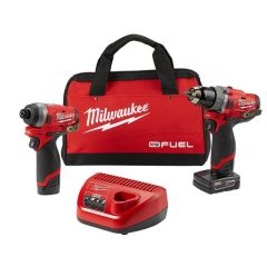 M12 FUEL 12 Volt Lithium-Ion Brushless Cordless 1/2 in. Hammer Drill and 1/4 in. Hex Impact Driver Combo Kit - 2 Tool