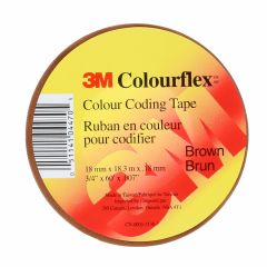 3M™ Colourflex™ Tape, brown, 7 mil, 3/4 in x 60 ft (2 cm x 18.3 m)