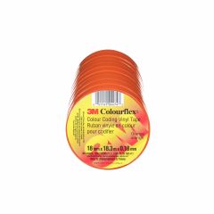 3M™ Colourflex™ Tape, orange, 7 mil, 3/4 in x 60 ft (2 cm x 18.3 m)