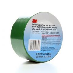 3M™ General Purpose Vinyl Tape, 764, green, 5 mil, 2 in x 36 yd (5.1 cm x 32.91 m)