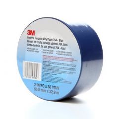 3M™ General Purpose Vinyl Tape, 764, blue, 5 mil, 2 in x 36 yd (5.1 cm x 32.91 m)
