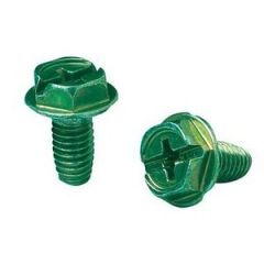 Ideal Combination Ground Screw, 5/16" Hex, #2 Phillips, 1/4" Slotted and #2 - 100 Pack