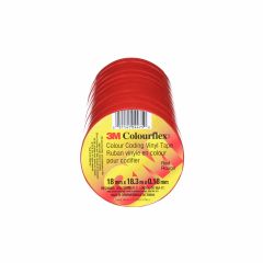 3M™ Colourflex™ Tape, red, 7 mil, 3/4 in x 60 ft (2 cm x 18.3 m)
