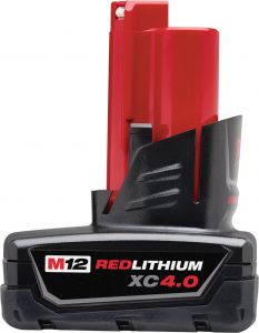 M12 12 Volt Lithium-Ion REDLITHIUM XC 4.0Ah Extended Capacity Battery Pack