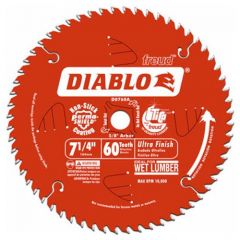 Diablo 7-1/4″ x 60T Ultra Finish Circular Saw Blade with 5/8" Arbor