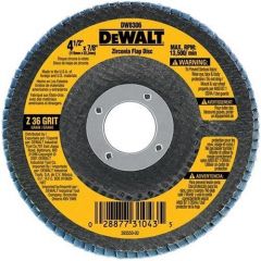 DeWalt 5" x 7/8" 120 Grit Zirconia Angle Grinder Flap Disc