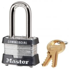Masterlock 1-9/16in (40mm) Wide Laminated Steel Pin Tumbler Padlock with 1-1/2in (38mm) Shackle, Keyed Alike 3291