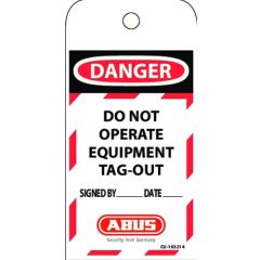 ABUS Vinyl Safety Lockout Tag