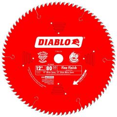Diablo 12" 80T ATB Crosscutting Saw Blade with 1" Arbor