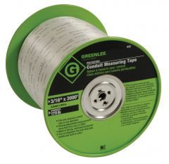 Greenlee Polyester Conduit Measuring Tape, 3/16" x 3000' - White