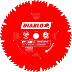 12″ x 60T Combination Miter Saw Blade with 1" Arbor