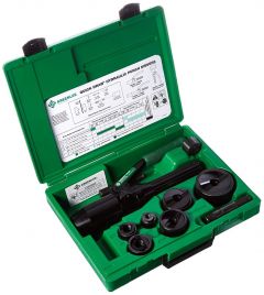 Greenlee Quick Draw Hydraulic Punch Driver and Kit with Conduit Size Punches