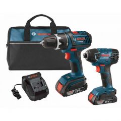18 V 2-Tool Combo Kit with Compact Tough™ 1/2 In. Drill/Driver and 1/4 In. Hex Impact Driver