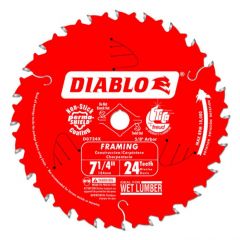 Diablo 7-1/4" 24T ATB Framing Saw Blade, 5/8" Arbor