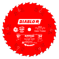 Diablo 10" 24T ATB Ripping Saw Blade, 5/8" Arbor