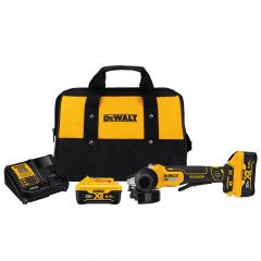 20-Volt MAX Lithium Ion Cordless 4-1/2 in. (115 mm) Brushless Paddle Switch Small Angle Grinder Kit with Kickback Brake
