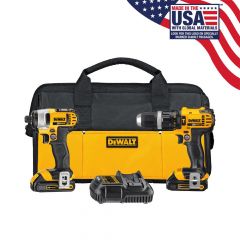 20-Volt MAX Lithium-Ion Cordless Hammer Drill/Impact Driver Combo Kit (2-Tool) with (2) Batteries 1.5Ah, Charger and Bag