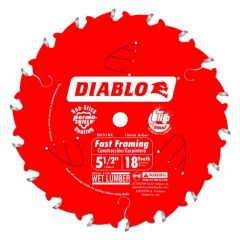 Diablo 5-1/2" 18T Framing Circular Saw Blade with 10mm Arbor