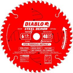 Diablo 6-1/2" x 48T Steel Demon Ferrous Metal Cutting Saw Blade, 5/8" Arbor