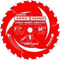 7-1/4" 24T Demo Demon Tracking Point Amped Circular Saw Blade