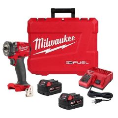 M18 FUEL 18 Volt Lithium-Ion Brushless Cordless 3/8 Compact Impact Wrench with Friction Ring Kit