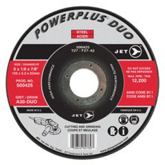 POWERPLUS DUO T27 Cutting Grinding Wheel, 4-1/2" x 1-8", 7/8" Arbor