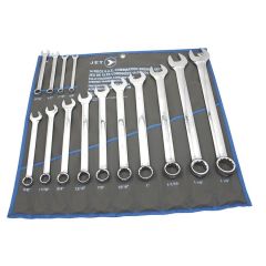 14-Piece Long SAE Polished Combination Wrench Set