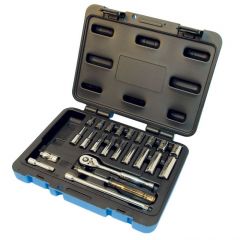 24 PC 1/4″ DR SAE Socket Wrench Set – 6 Point