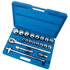 21 PC 3/4″ DR SAE Socket Wrench Set – 12 Point