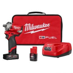 M12 FUEL 12 Volt Lithium-Ion Brushless Cordless Stubby 1/2 in. Impact Wrench Kit