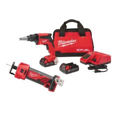 M18 FUEL 18 Volt Lithium-Ion Brushless Cordless Drywall Screw Gun/ Cut Out Tool Kit
