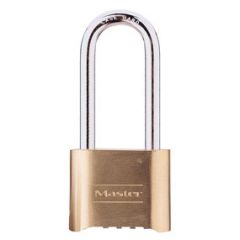 Masterlock 2 in (51mm) Wide Resettable Combination Brass Padlock with 2-1/4in (57mm) Shackle
