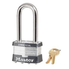 Masterlock 2in (51mm) Wide Laminated Steel Pin Tumbler Padlock with 2-1/2in (64mm) Shackle, Keyed Alike 3486