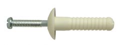 Nylon Pin Bolt with Zinc Plated Steel Nail, 1/4" X 1-1/2"