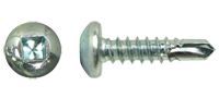 Socket Pan Head Self-Drilling Screw, #8-18 X 1-1/2", Zinc Plated