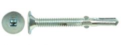 Socket Wafer Head Self-Drilling Screw with Reamer, #10-24 X 1-1/2", Zinc Plated