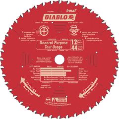 Diablo 12-Inch 44 Tooth ATB General Purpose Miter Saw Blade with 1-Inch Arbor