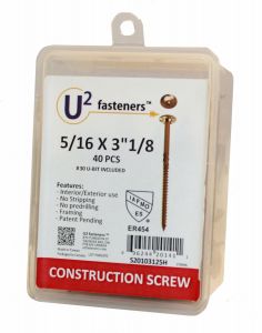 U2 Fasteners 5/16" x 3-1/8" Construction Screw