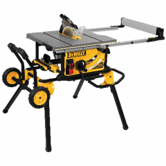 10" Jobsite Table Saw  32 - 1/2" (82.5cm) Rip Capacity, and a Rolling Stand