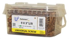 U2 Fasteners #9 x 3-1/8" Universal Screws
