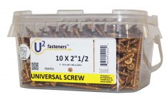 U2 Fasteners #10 x 2-1/2" Universal Screws, T-25U Drive - 350 Pack