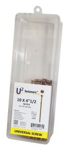 U2 Fasteners #10 x 4-1/2" Universal Screw - 50 Pack with Bit included