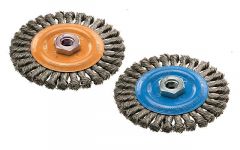 Wire Wheel Brush, Knot-Twisted, 4-1/2 ", 3/16", 5/8"-11"