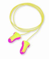 Laser Lite High Visibility Corded Disposable Foam Earplugs - 100 Pairs