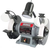 8" Low Speed Bench Grinder with Light