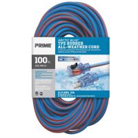 Prime 100ft 12/3 SJEOW Arctic Blue™ All-Weather Locking Extension Cord