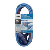 Prime 25ft 12/3 SJEOW Arctic Blue™ All-Weather 3-Outlet Extension Cord